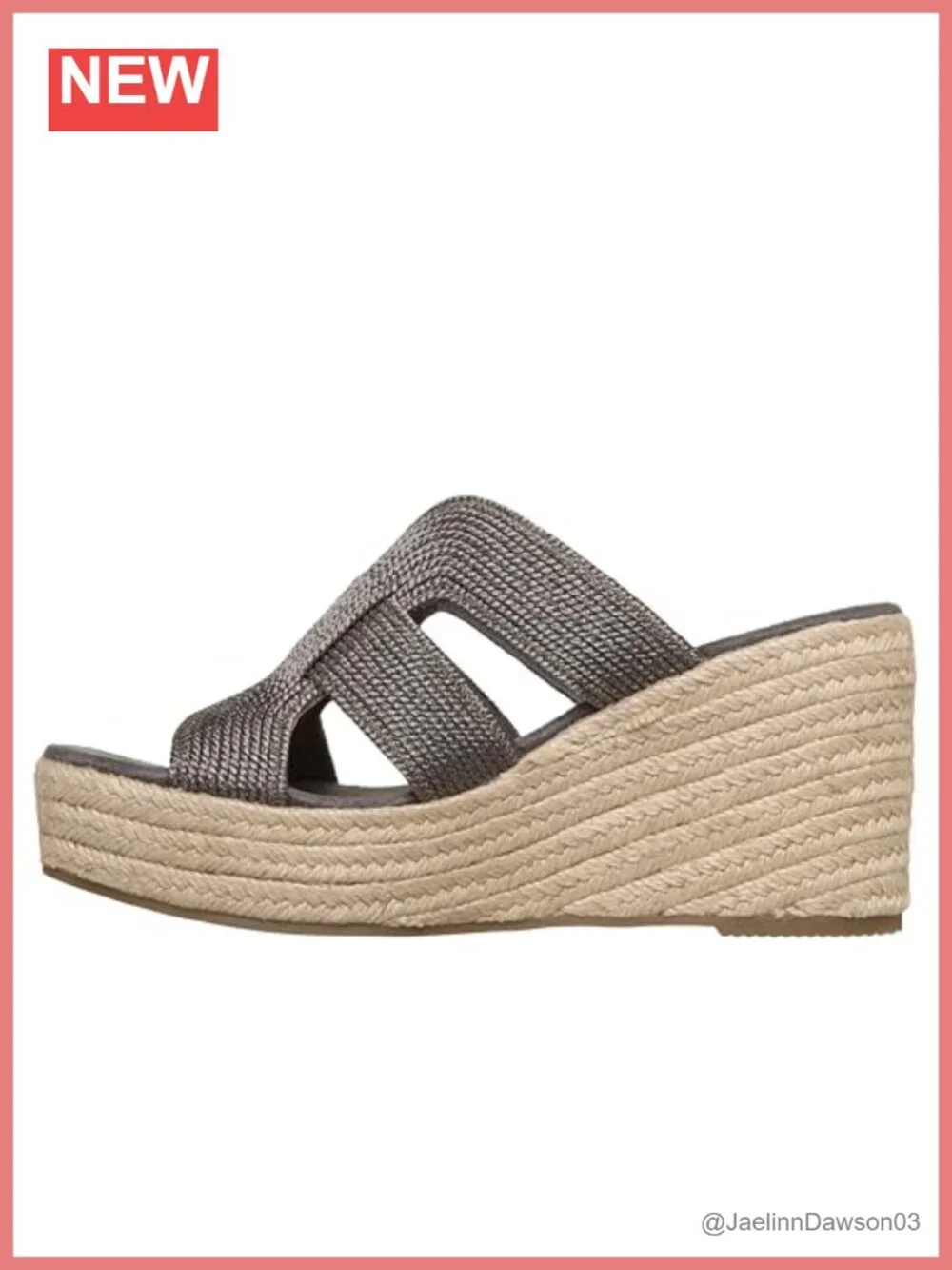 Skechers Women's Iris Unstoppable Loafer Wedge Sandal, Jute-Wrapped 3-Inch